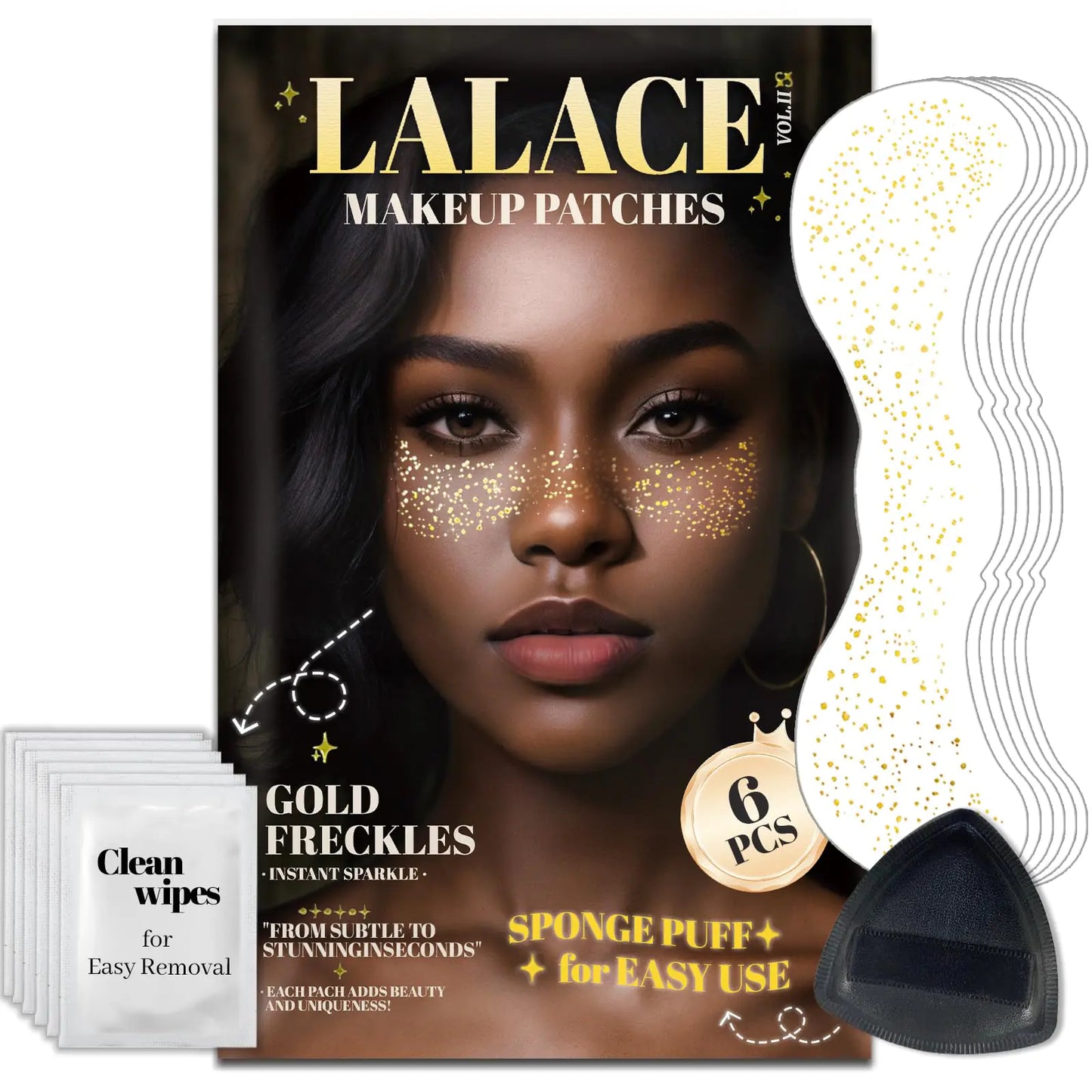 LALACE Gold Sparkle Freckles