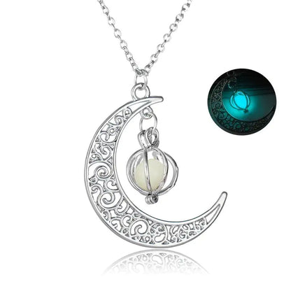 Luminous Moon Charm Necklace