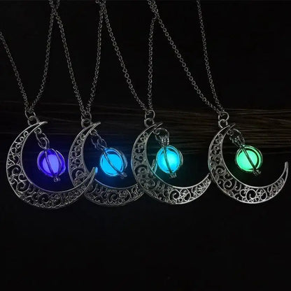 Luminous Moon Charm Necklace