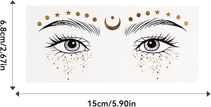 GlitterFreckle Magic - 10PCS Festive Face Tattoos