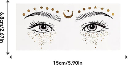 GlitterFreckle Magic - 10PCS Festive Face Tattoos