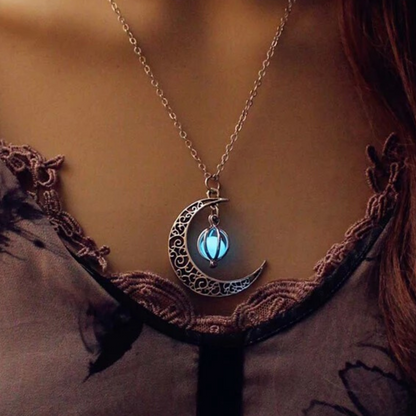 Luminous Moon Charm Necklace