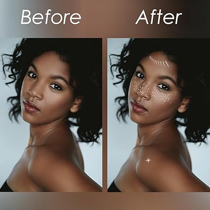 Silver Sparkle Freckle Tattoos