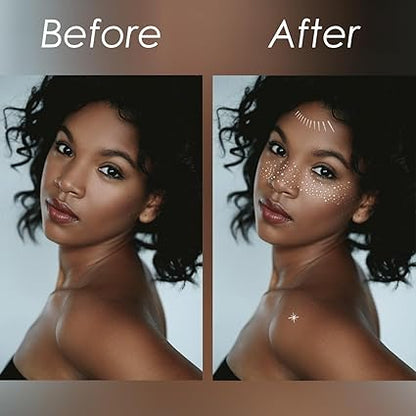 Silver Sparkle Freckle Tattoos