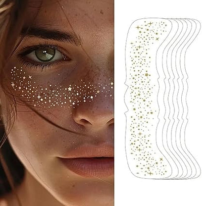 GlitterFreckle Magic - 10PCS Festive Face Tattoos