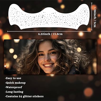 Silver Spark Freckle Tattoos 24PC