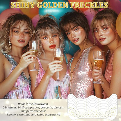 Gold Star Glitter Freckles Tattoos