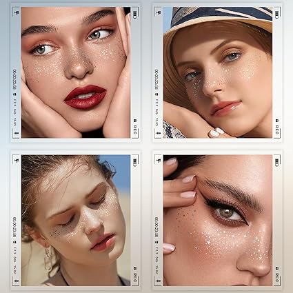 Silver Spark Freckle Tattoos 24PC