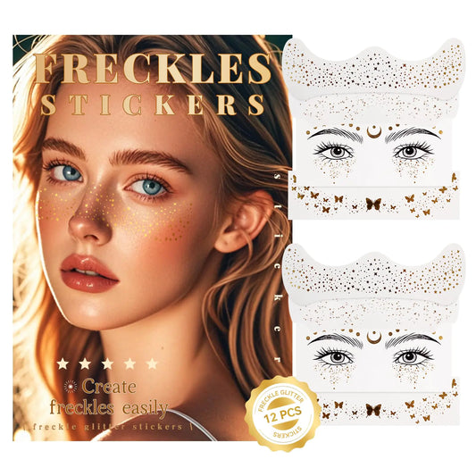 GlitterFreckle Magic - 10PCS Festive Face Tattoos