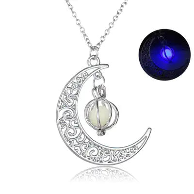 Luminous Moon Charm Necklace