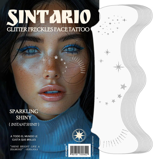 Silver Sparkle Freckle Tattoos