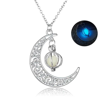 Luminous Moon Charm Necklace